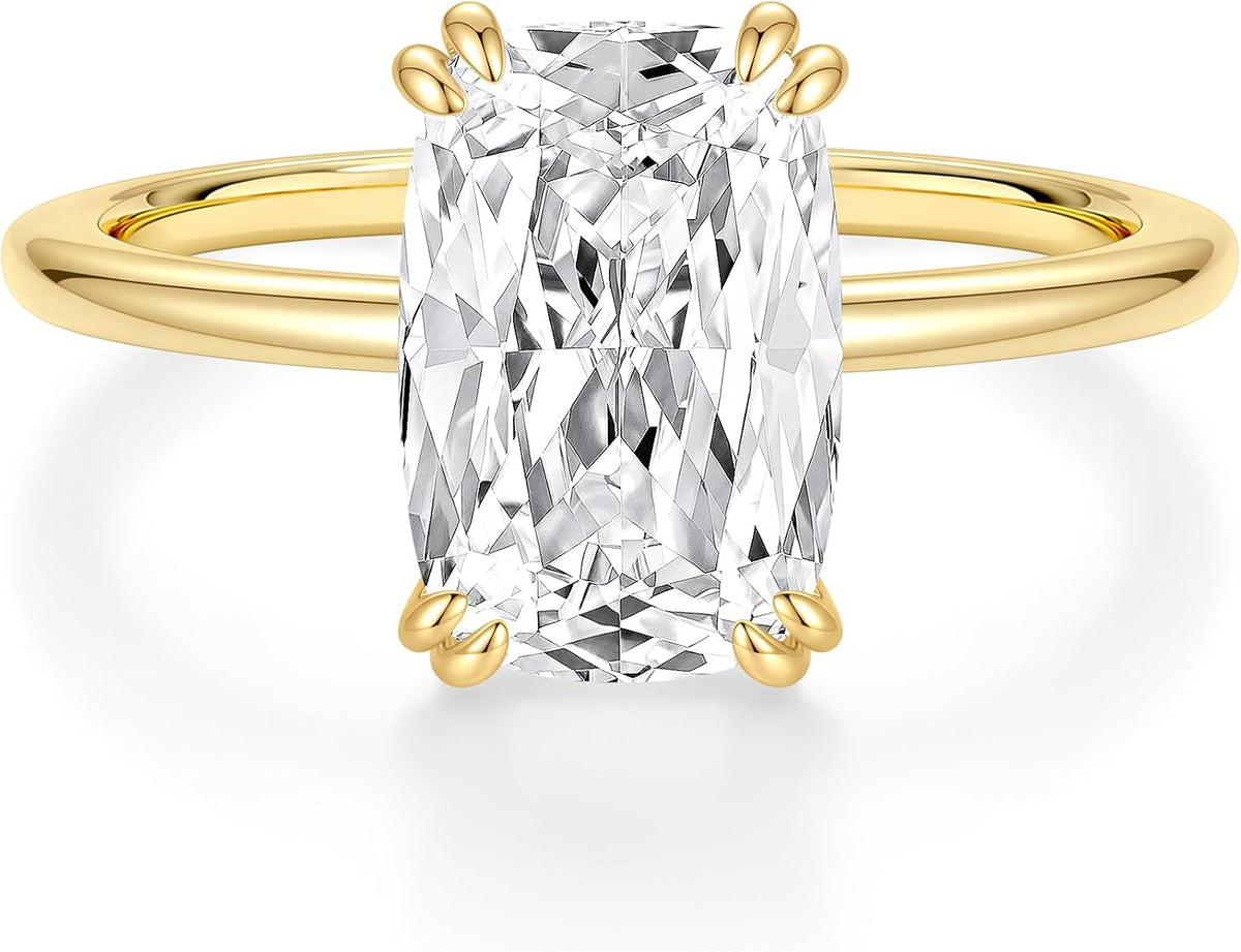 Elongated Cushion Cut Engagement Ring