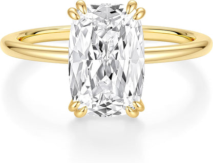 Elongated Cushion Cut Engagement Ring