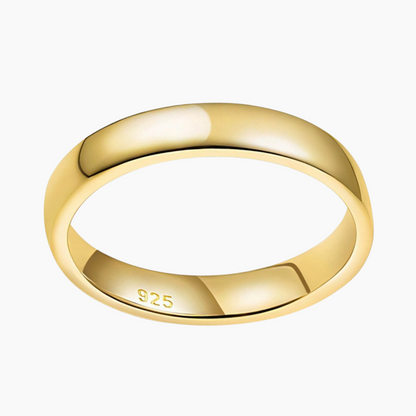 2mm 4mm High Polish Plain Dome 925 Sterling Silver High Polish Ring