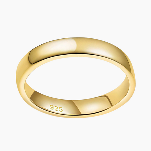 2mm 4mm High Polish Plain Dome 925 Sterling Silver High Polish Ring