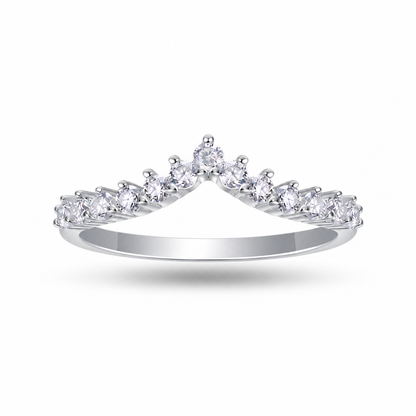 Moissanite Wishbone Ring 2.0 – white background product image