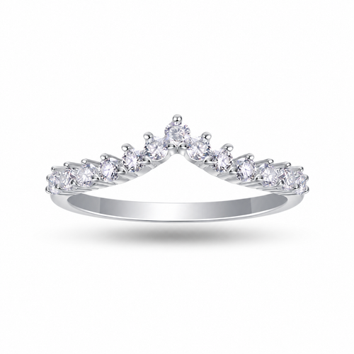 Moissanite Wishbone Ring 2.0 – white background product image