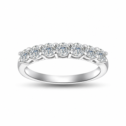 Moissanite Bold Diamond Half Eternity Ring 2.0 – white background product image