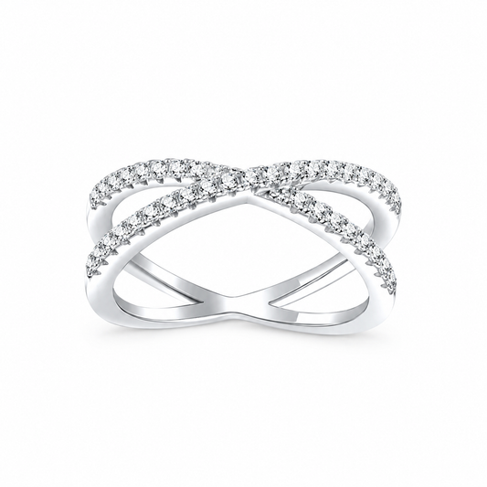 Sterling Silver  Cross X-Dainty Rings – white background product image