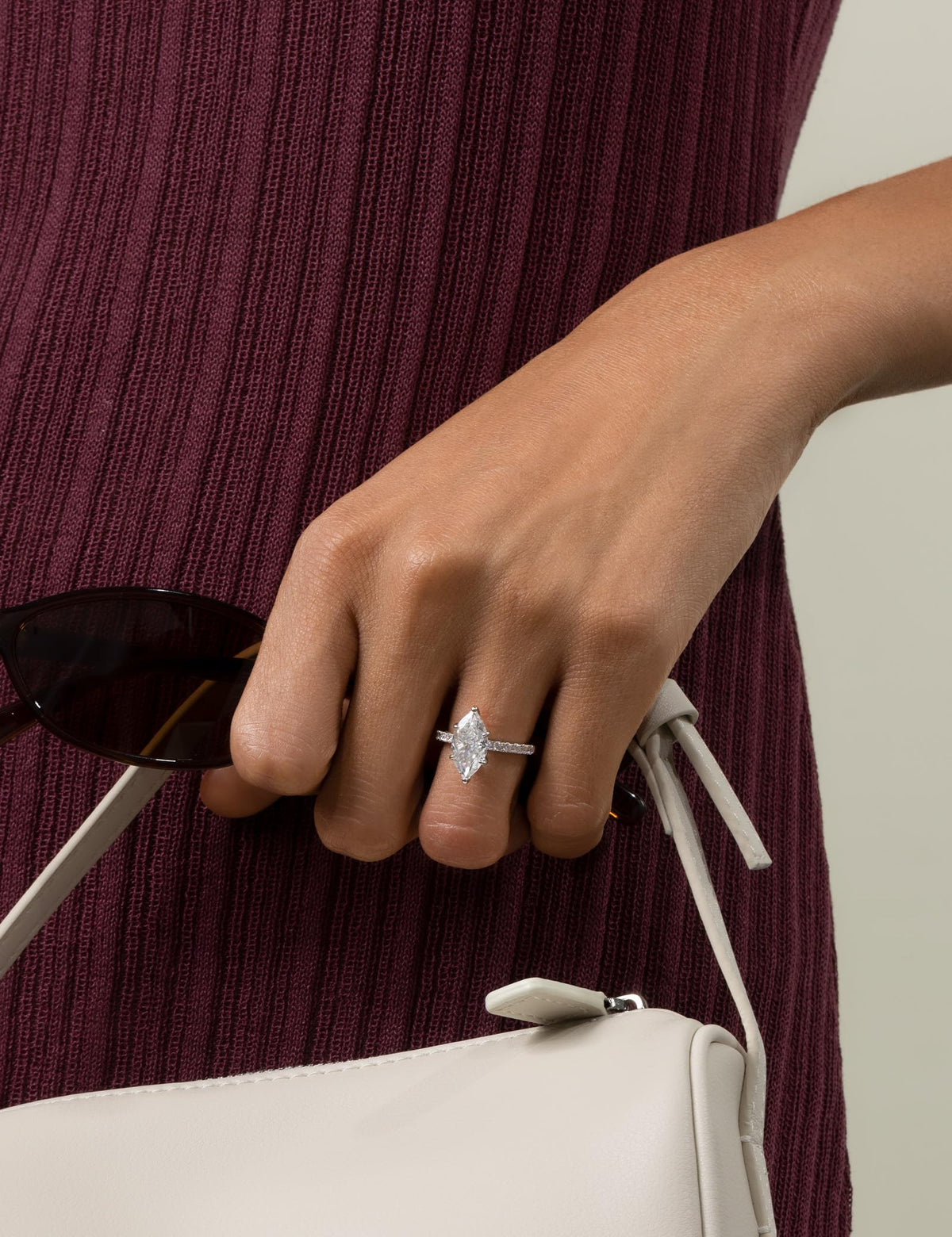 Marquise Cut Travel Engagement Ring – product view 10