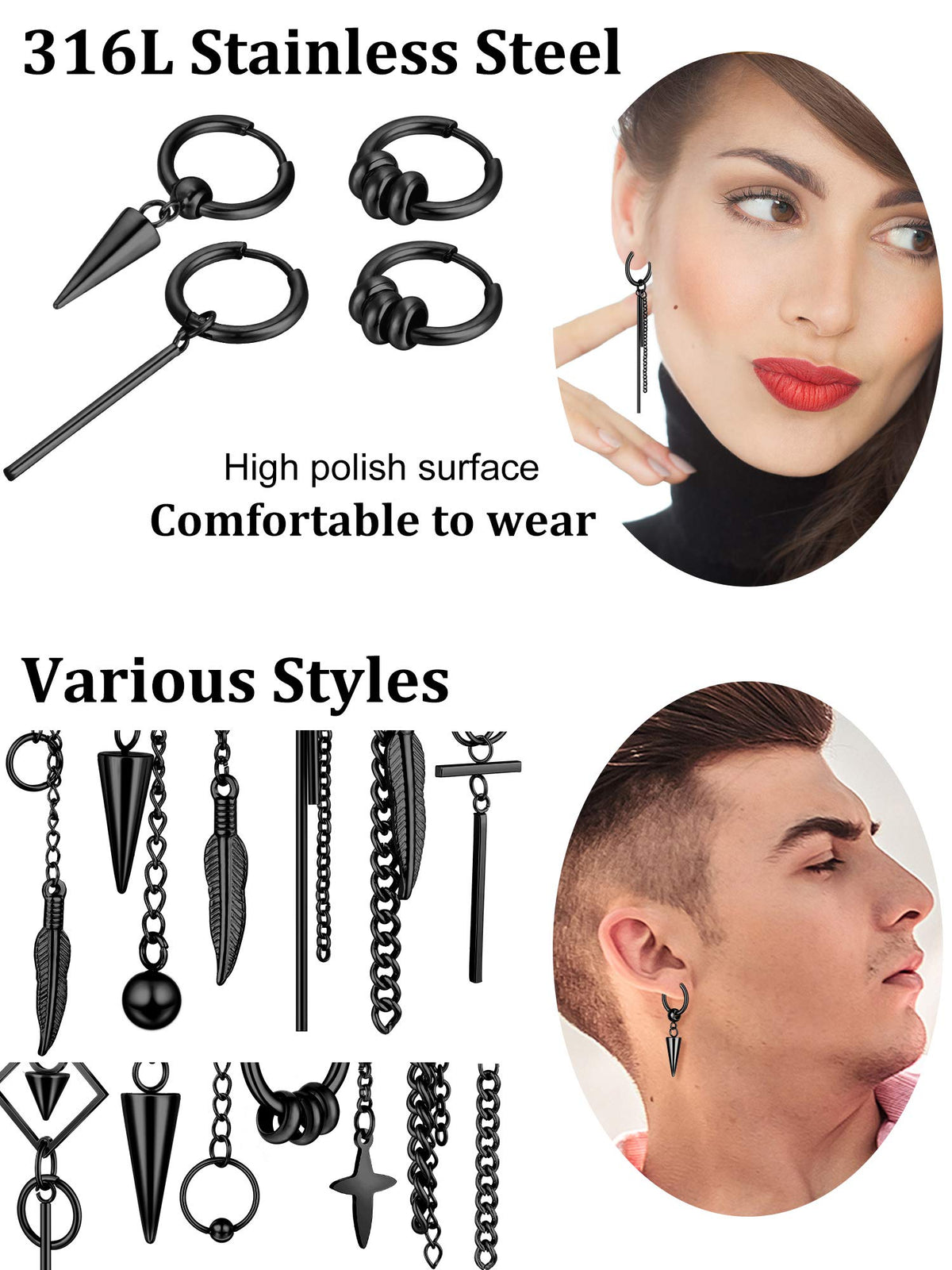 Salresorah huggie hoop earring set – product image 10