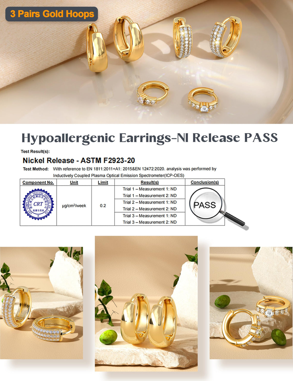 chunky huggie hoop earring set in gold and silver tone – product image 26
