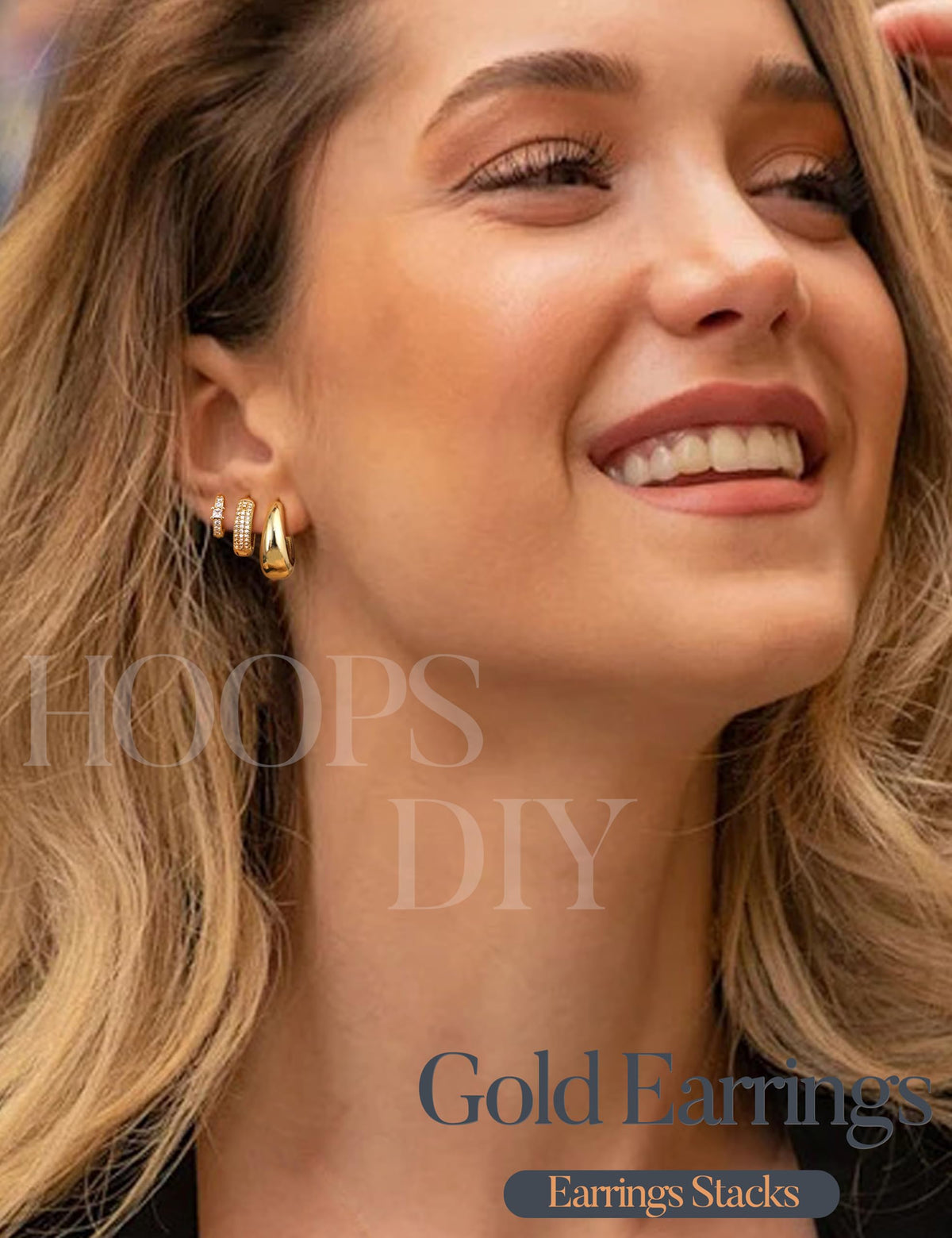 silver-tone teardrop hoop earrings – product image 23