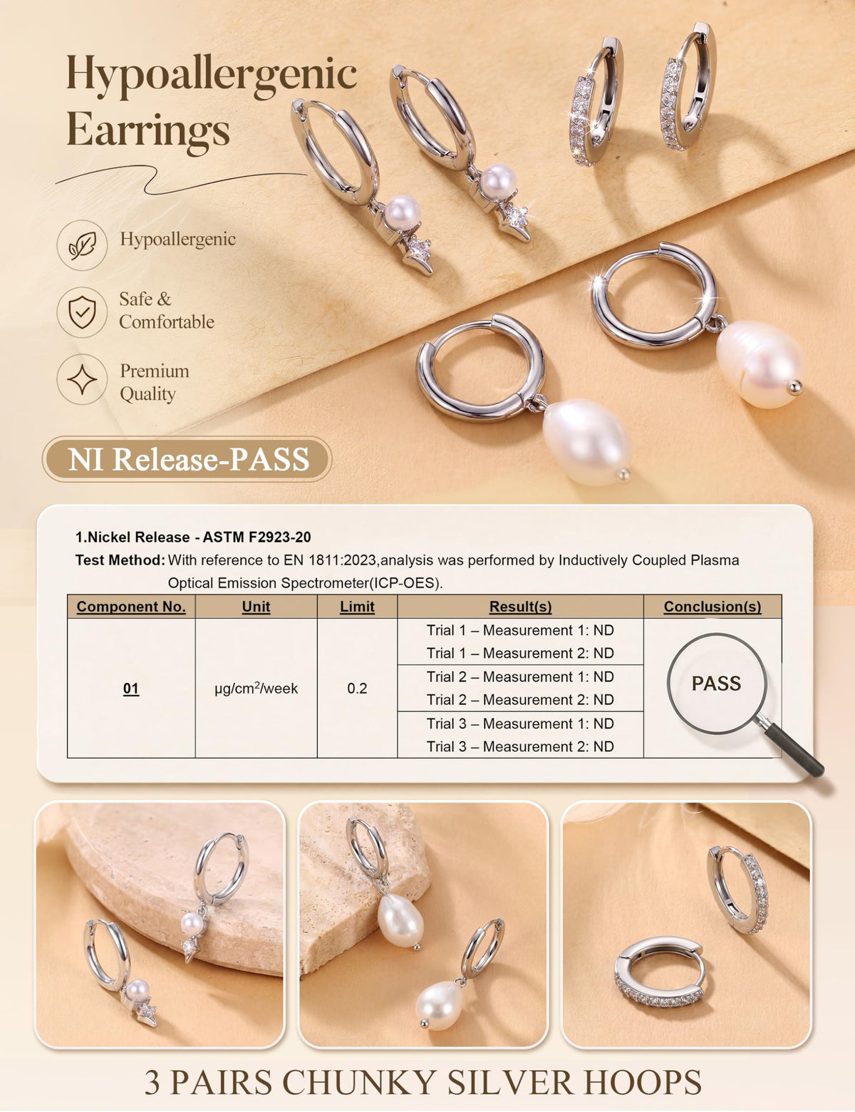 chunky huggie hoop earring set in gold and silver tone – product image 31