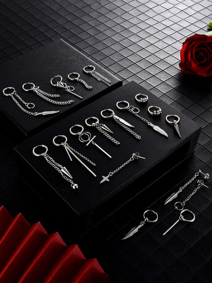 stainless steel huggie hoop earrings