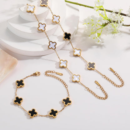 gold clover bracelets for women – image 16
