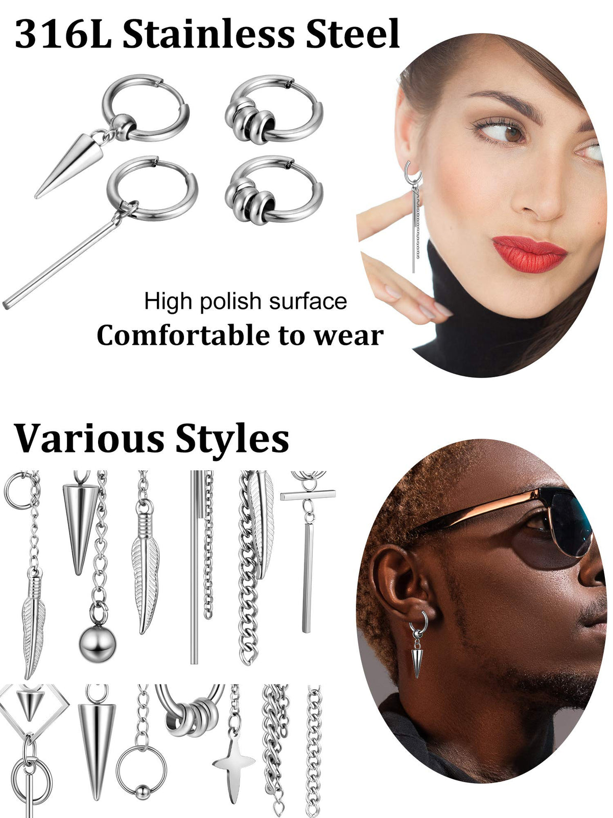 Salresorah huggie hoop earring set – product image 15