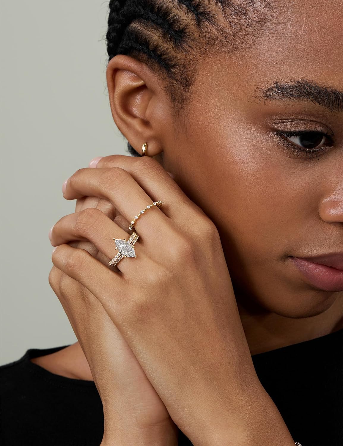 Marquise Cut Travel Engagement Ring – product view 4