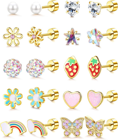 hypoallergenic surgical steel flat back earrings – product image 7