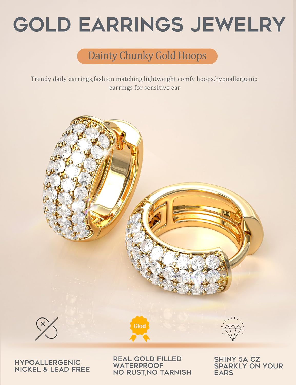 silver-tone teardrop hoop earrings