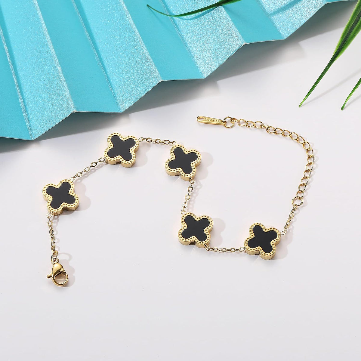 gold clover bracelets for women