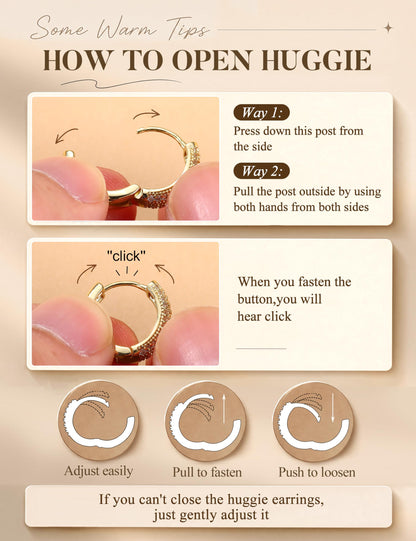 chunky huggie hoop earring set in gold and silver tone – product image 16