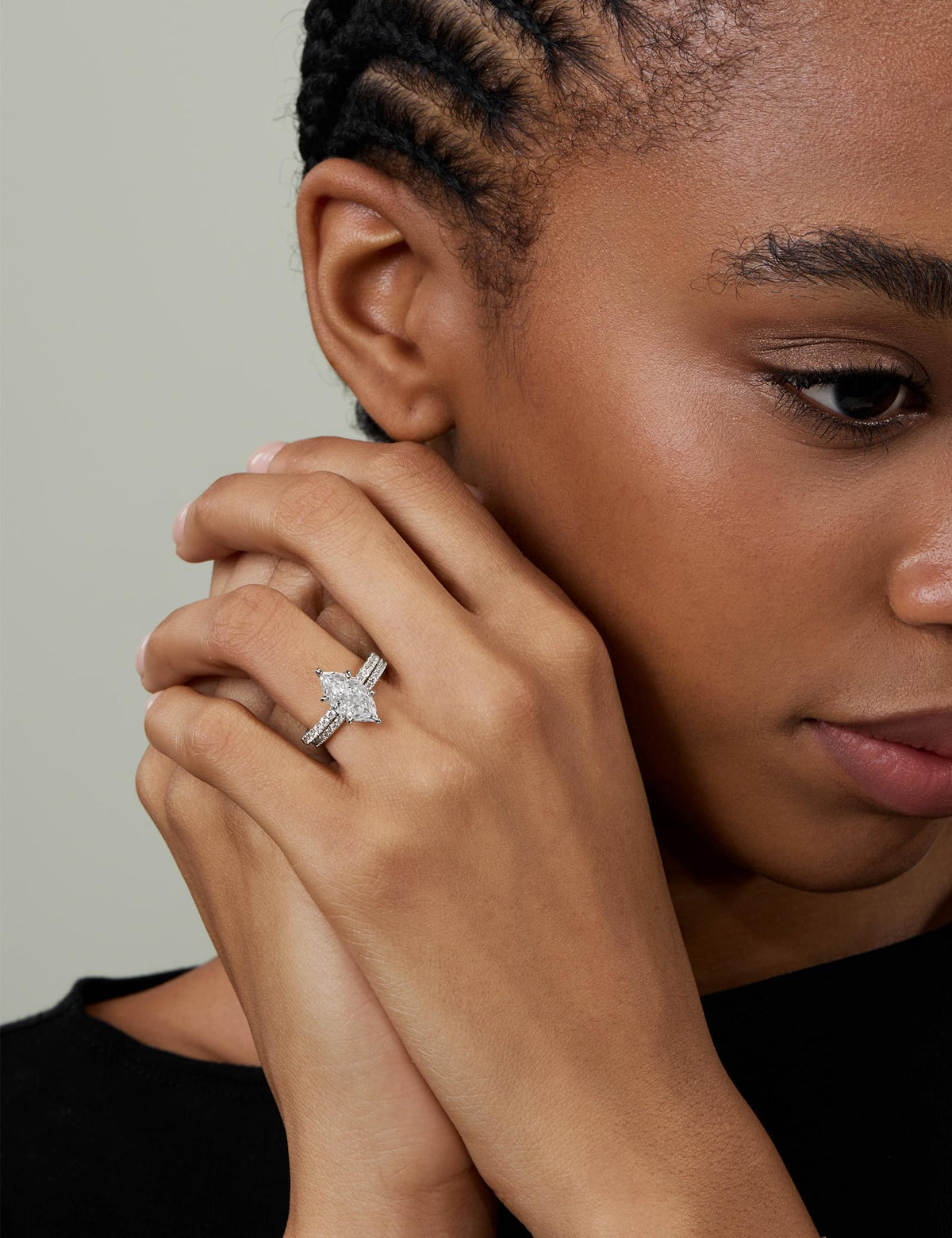 Marquise Cut Travel Engagement Ring – product view 9