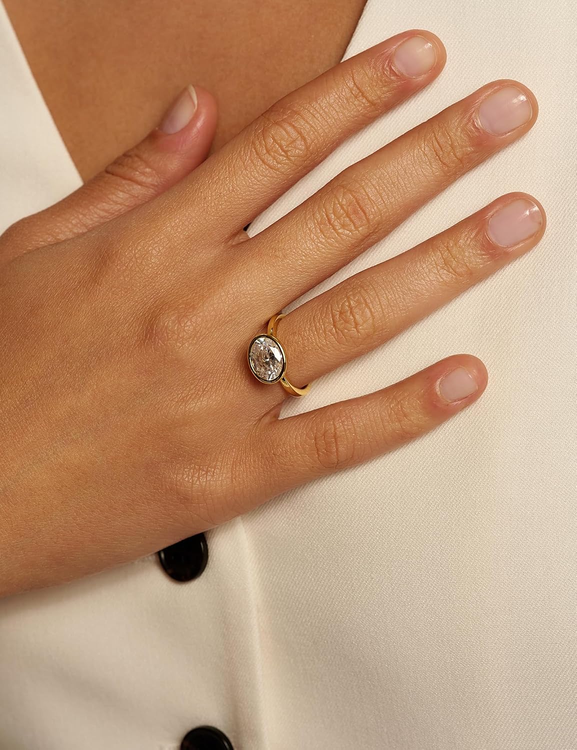 Oval Cut Travel Engagement Ring – product view 6