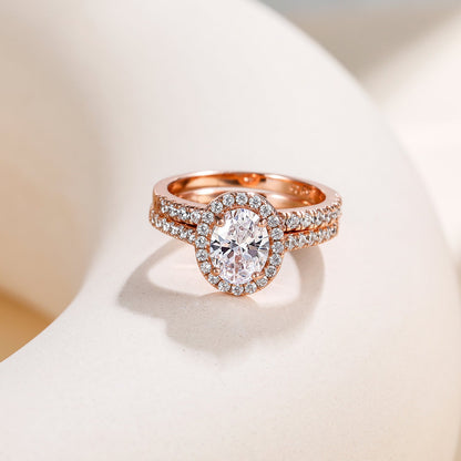 rose gold wedding rings, rose gold wedding ring sets, cheap bridal ring sets, fake bridal set rings, 2ct wedding rings