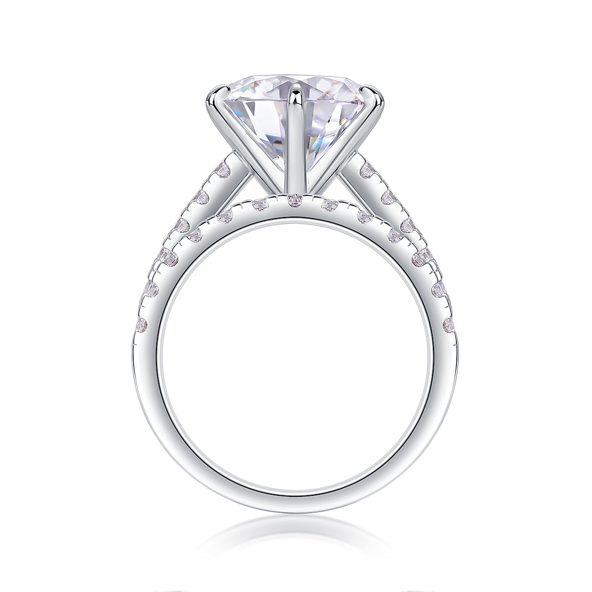 5 Carat Round Cut Moissanite Wedding Ring Set