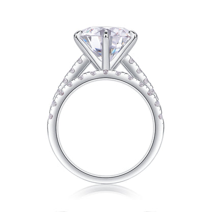 5 Carat Round Cut Moissanite Wedding Ring Set