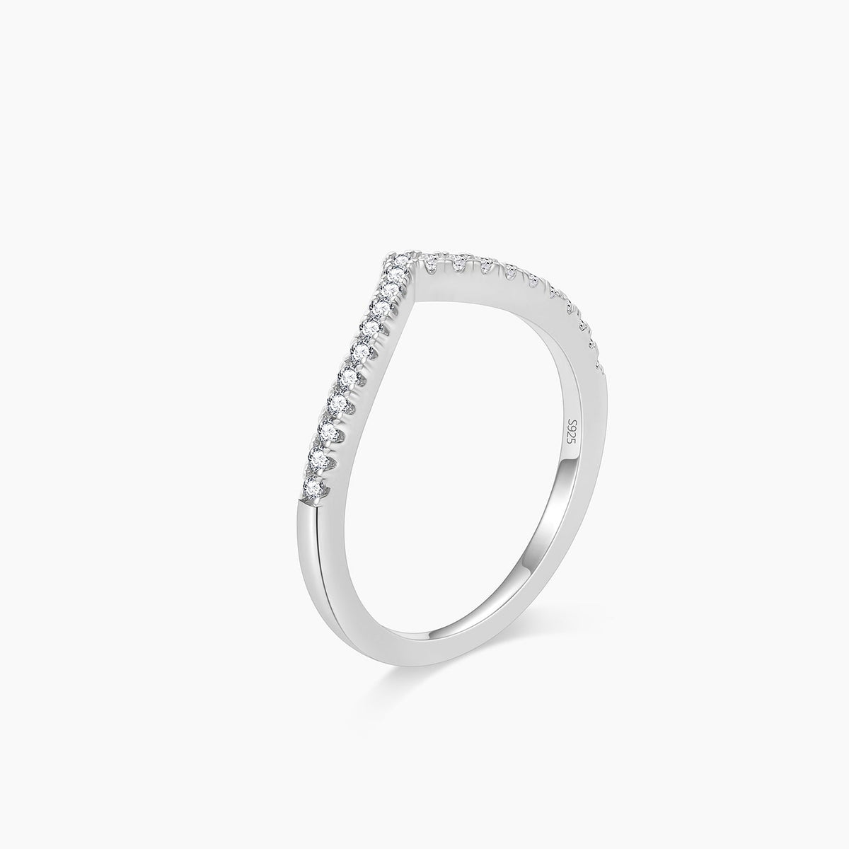 v shaped rings, s925 v shaped ring for women, sterling silver stackable ring, womens eternity ring, sterling silver eternity ring, sterling silver eternity ring, eternity band engagement ring