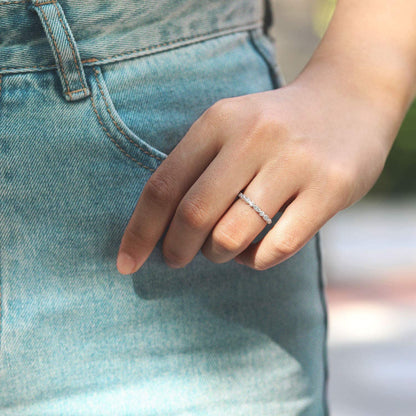 womens eternity ring, sterling silver eternity band, cz engagement ring set, eternity bands, eternity band rings, eternity stackable ring, silver eternity ring, s925 eternity band